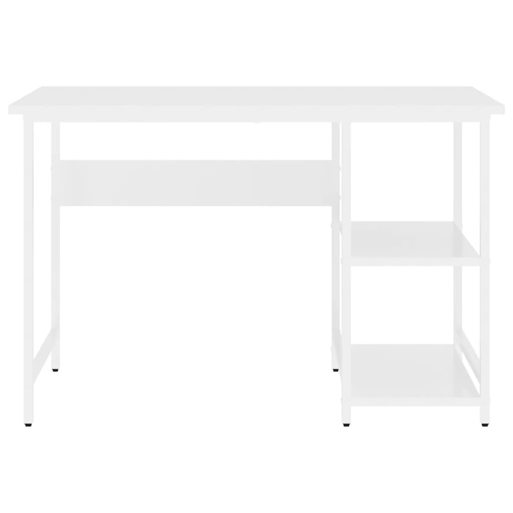 Bureau d'ordinateur Blanc 105x55x72 cm MDF et métal - XIOS