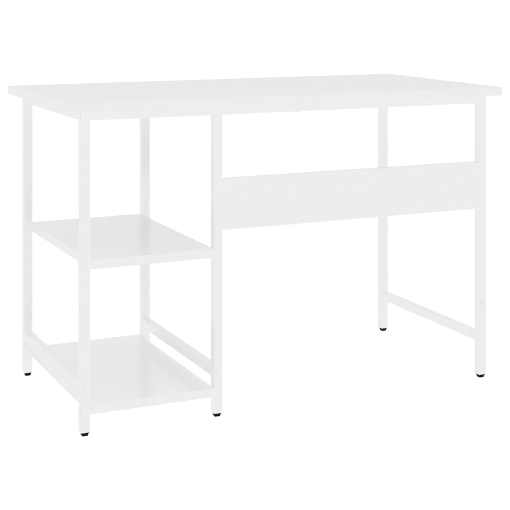 Bureau d'ordinateur Blanc 105x55x72 cm MDF et métal - XIOS