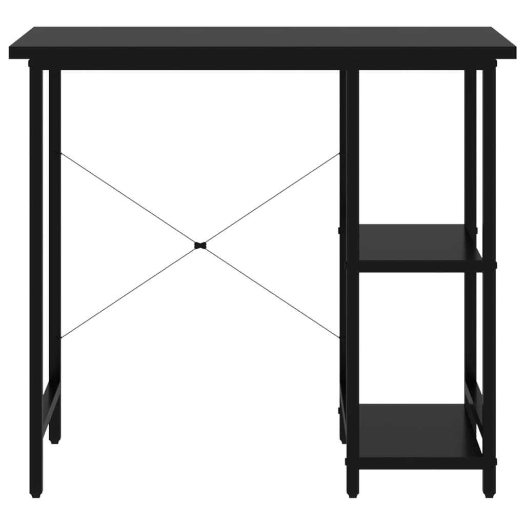 Bureau d'ordinateur Noir 80x40x72 cm MDF et métal - XIOS