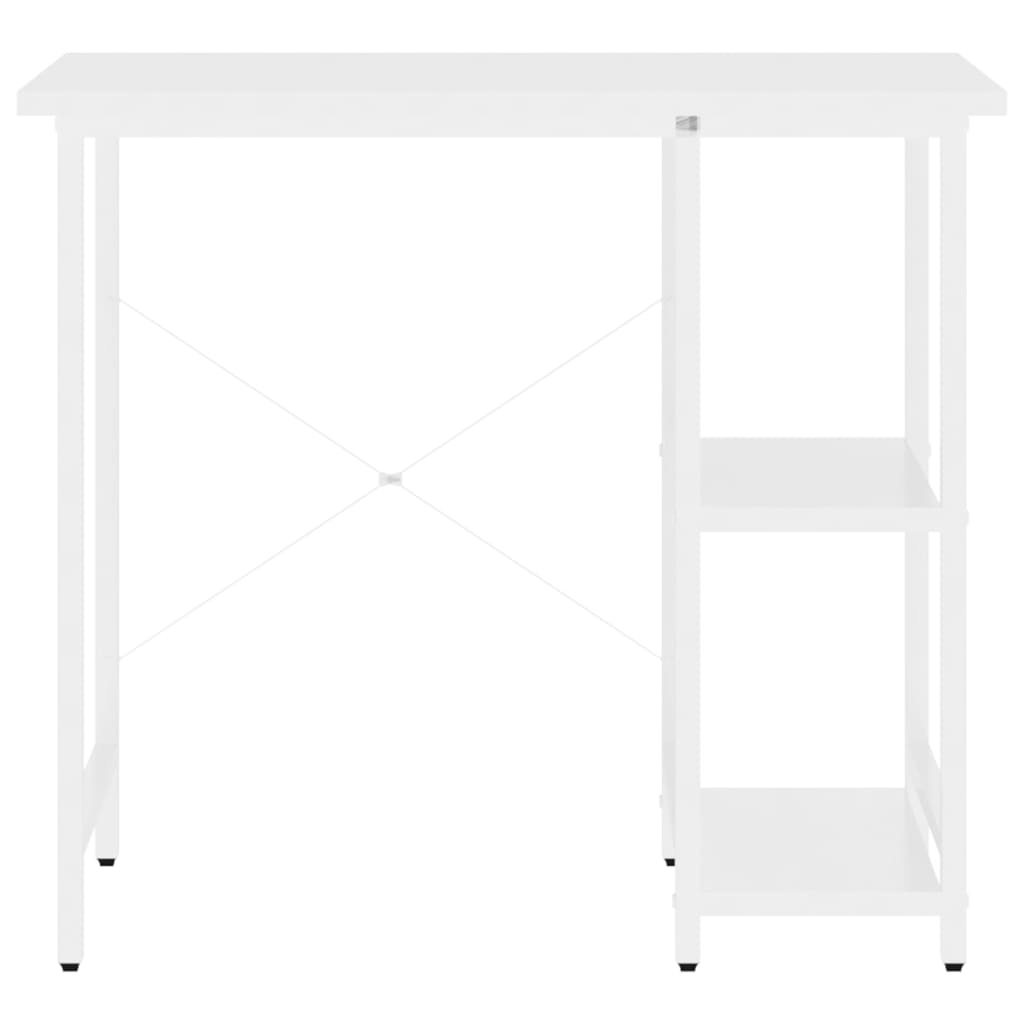 Bureau d'ordinateur Blanc 80x40x72 cm MDF et métal - XIOS