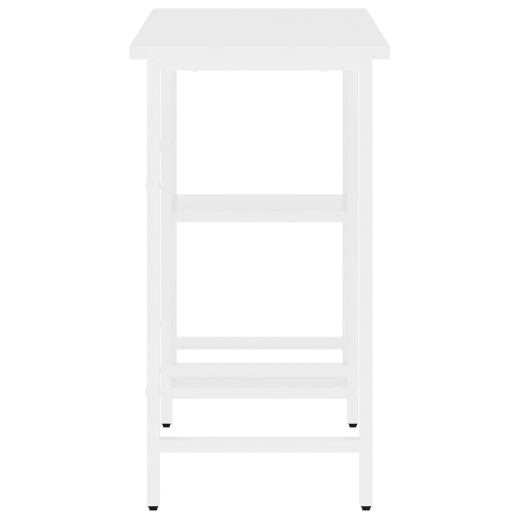 Bureau d'ordinateur Blanc 80x40x72 cm MDF et métal - XIOS