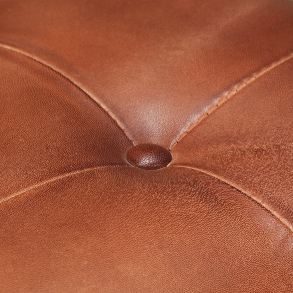 Chaises à manger cantilever lot de 4 marron cuir véritable - XIOS