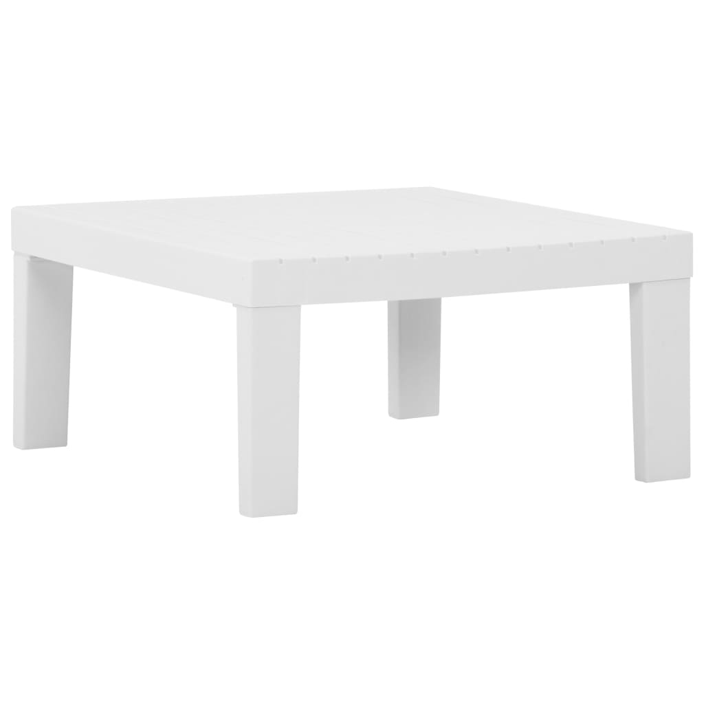 Salon de jardin 3 pcs avec coussins Plastique Blanc