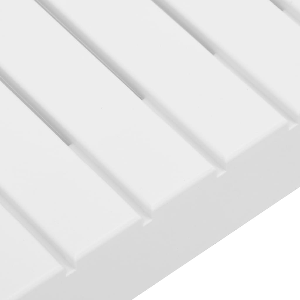 Salon de jardin 3 pcs avec coussins Plastique Blanc