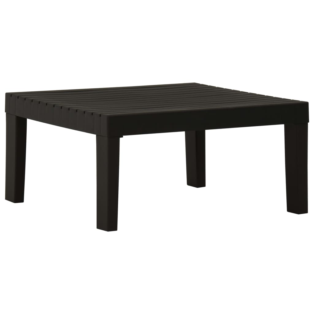 Salon de jardin 3 pcs avec coussins Plastique Gris