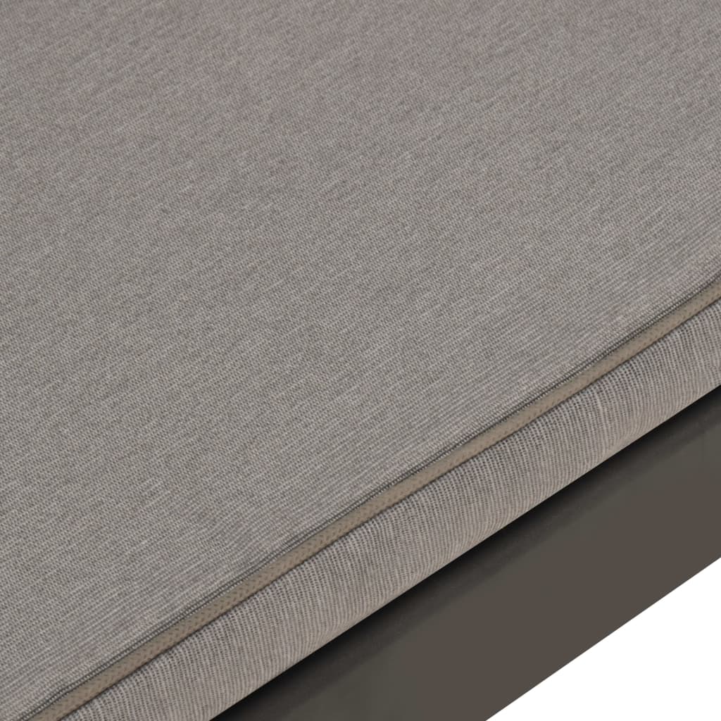 Salon de jardin 4 pcs avec coussins Plastique Gris