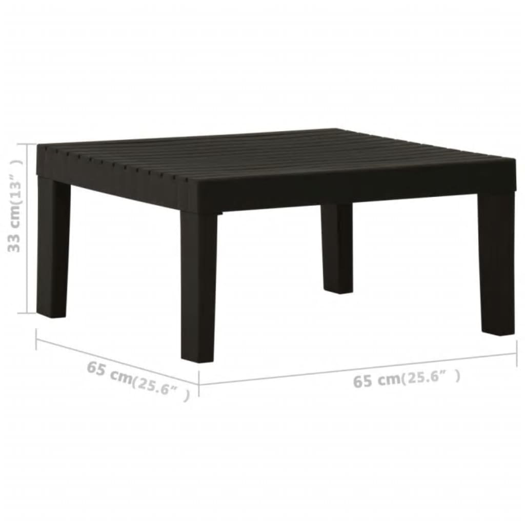 Salon de jardin 6 pcs avec coussins Plastique Gris