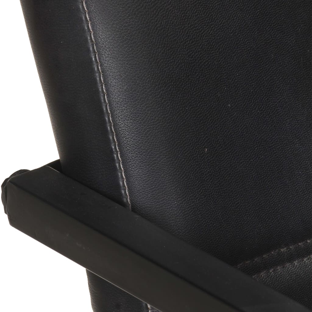 Chaises à manger cantilever lot de 4 noir cuir véritable - XIOS