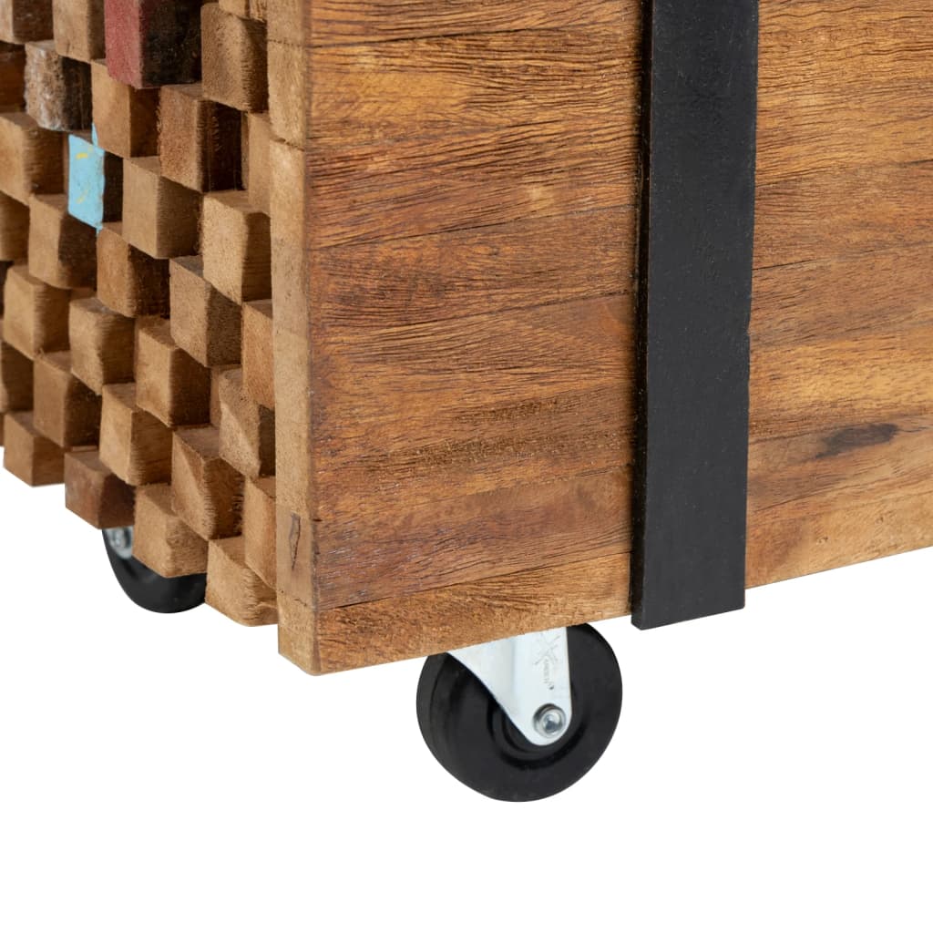 Meuble TV 110x30x32,5 cm Bois de teck massif - XIOS