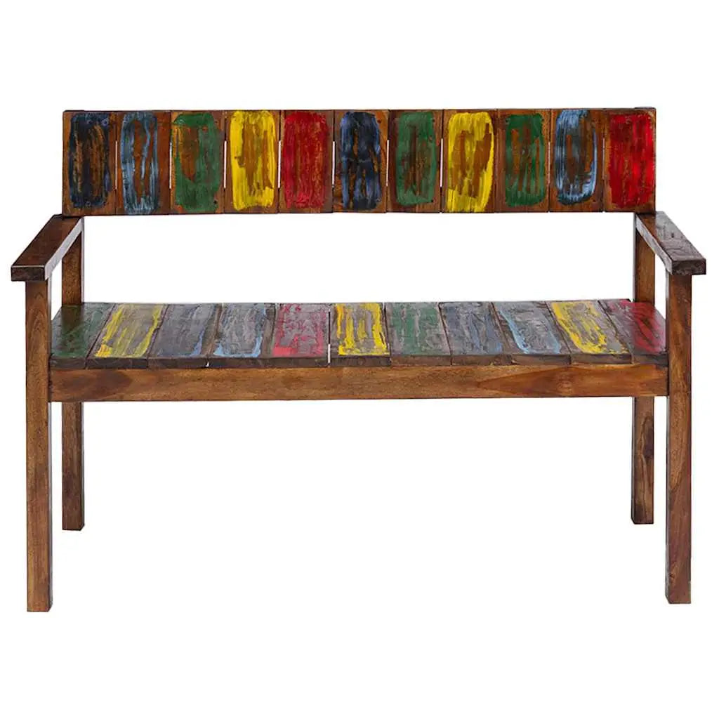 Chaises à manger lot de 4 bois de récupération solide - XIOS
