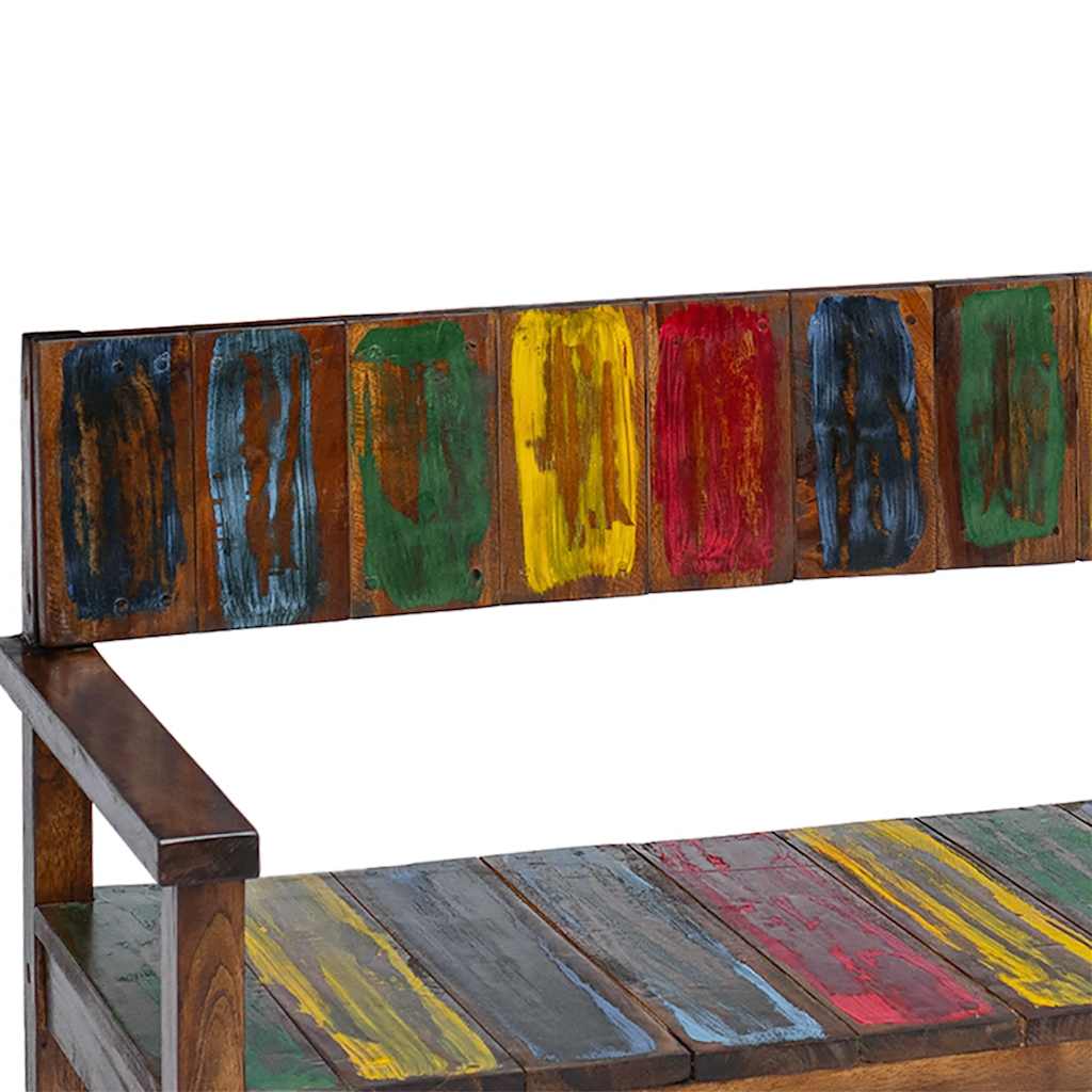 Chaises à manger lot de 4 bois de récupération solide - XIOS