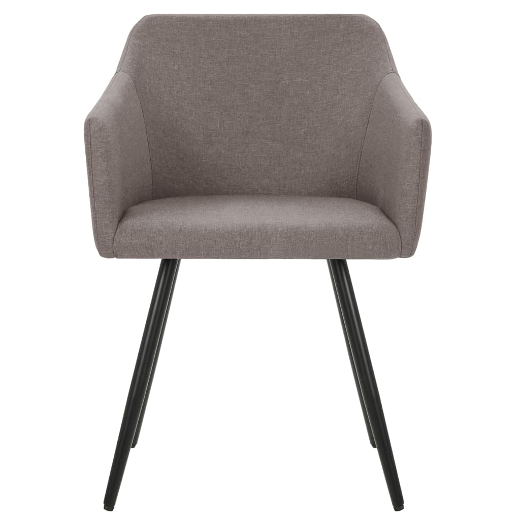 Chaises à manger lot de 4 taupe tissu - XIOS