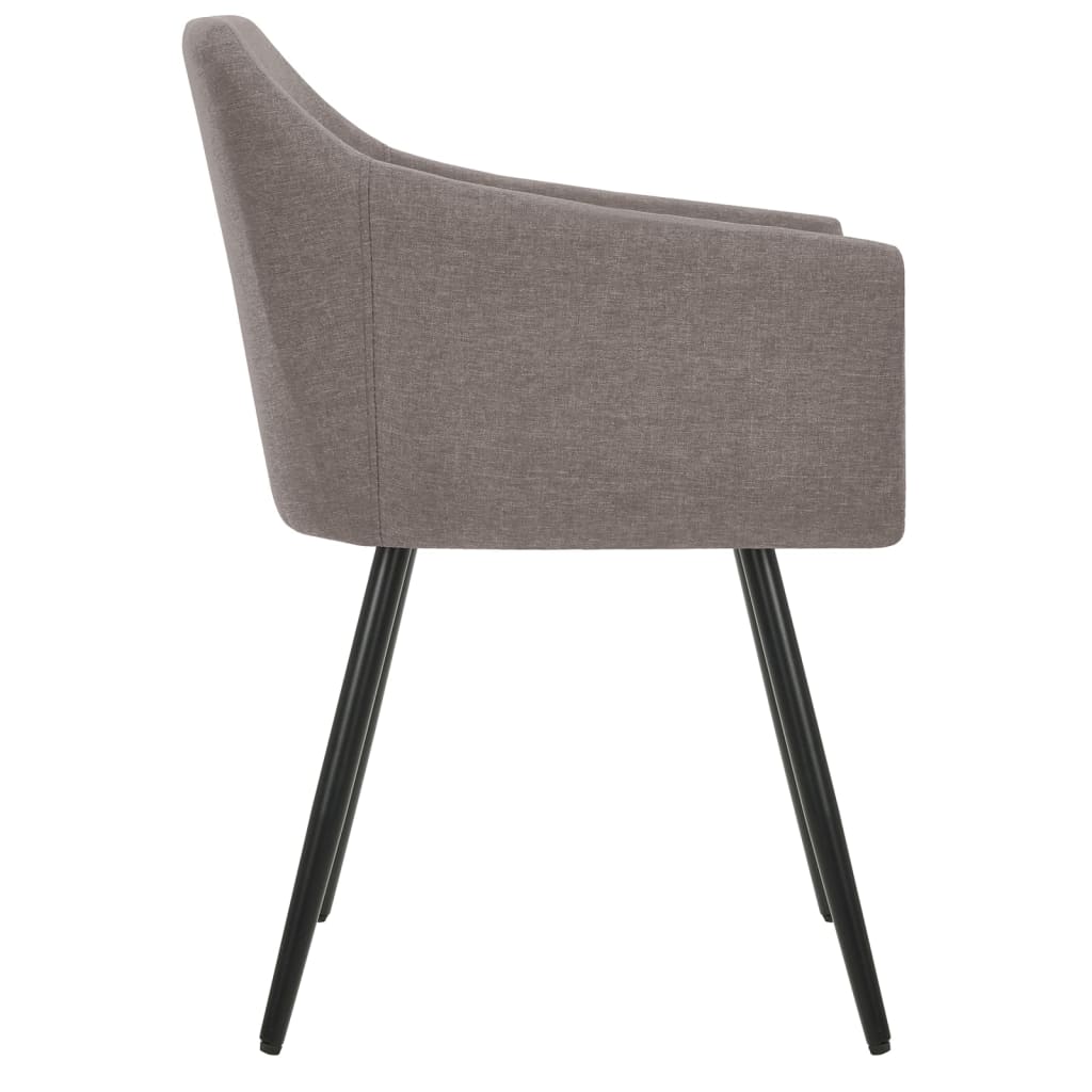 Chaises à manger lot de 4 taupe tissu - XIOS