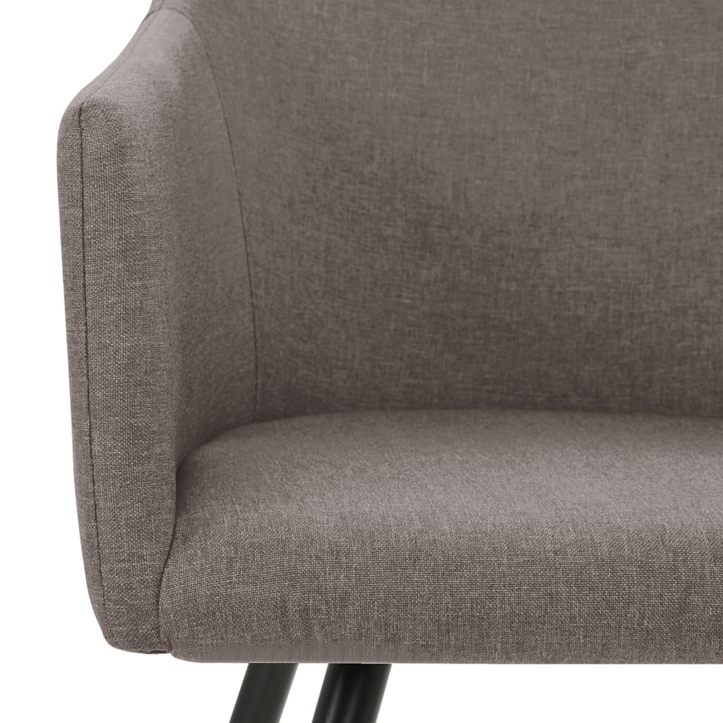 Chaises à manger lot de 4 taupe tissu - XIOS