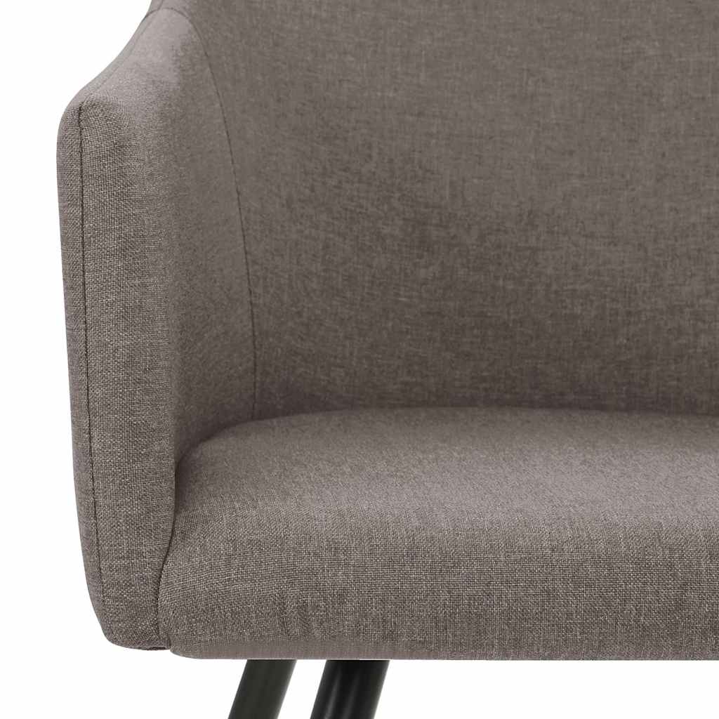 Chaises à manger lot de 6 taupe tissu