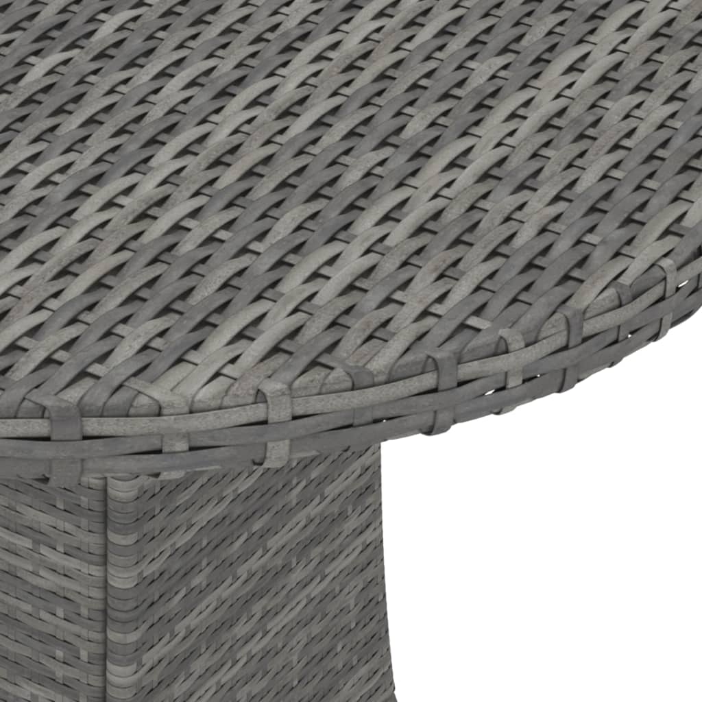 Salon de jardin 5 pcs avec coussins Résine tressée Gris