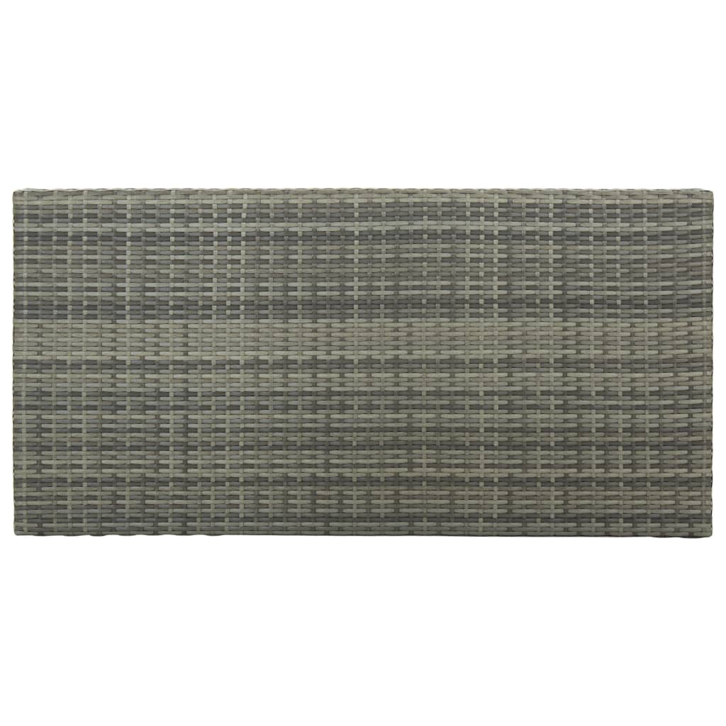 Ensemble de bar de jardin 5 pcs et coussins Résine tressée Gris