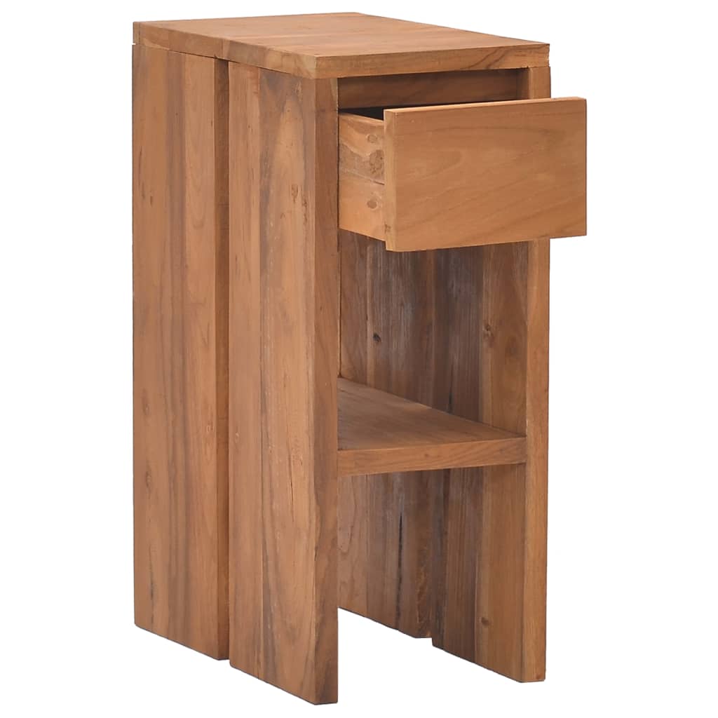 Table de chevet 20x35x50 cm Bois de teck solide - XIOS