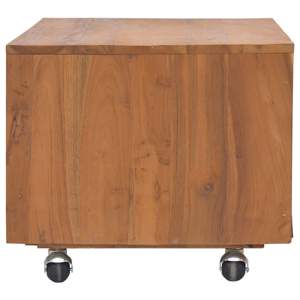 Meuble TV avec roues 80x50x42 cm Bois de teck solide - XIOS