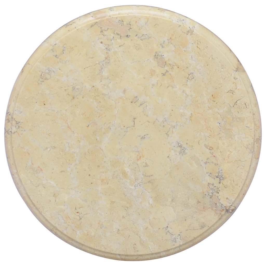 Dessus de table Crème Ø40x2,5 cm Marbre - XIOS
