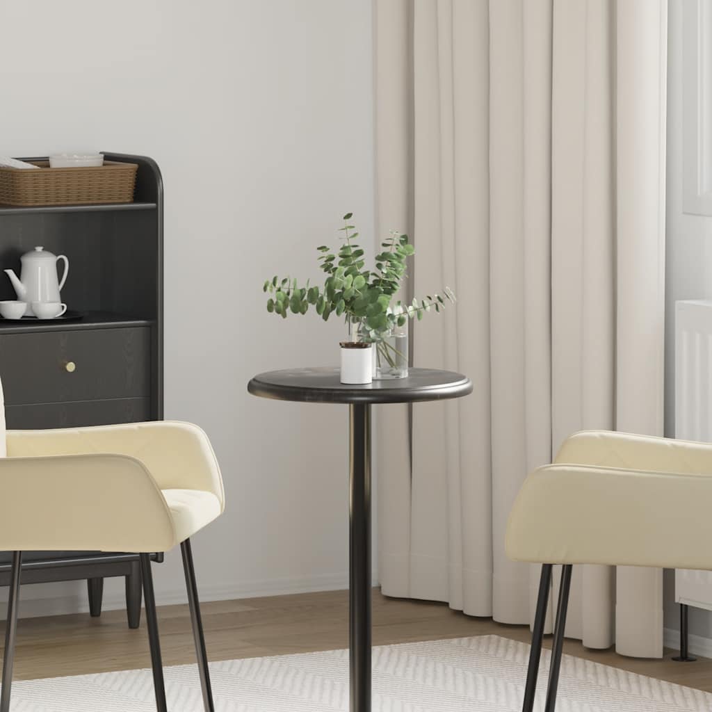 Dessus de table Noir Ø40x2,5 cm Marbre - XIOS