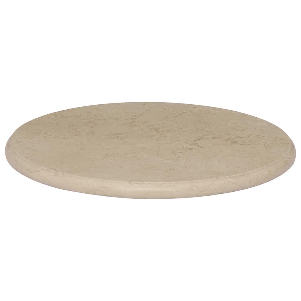 Dessus de table Crème Ø50x2,5 cm Marbre - XIOS