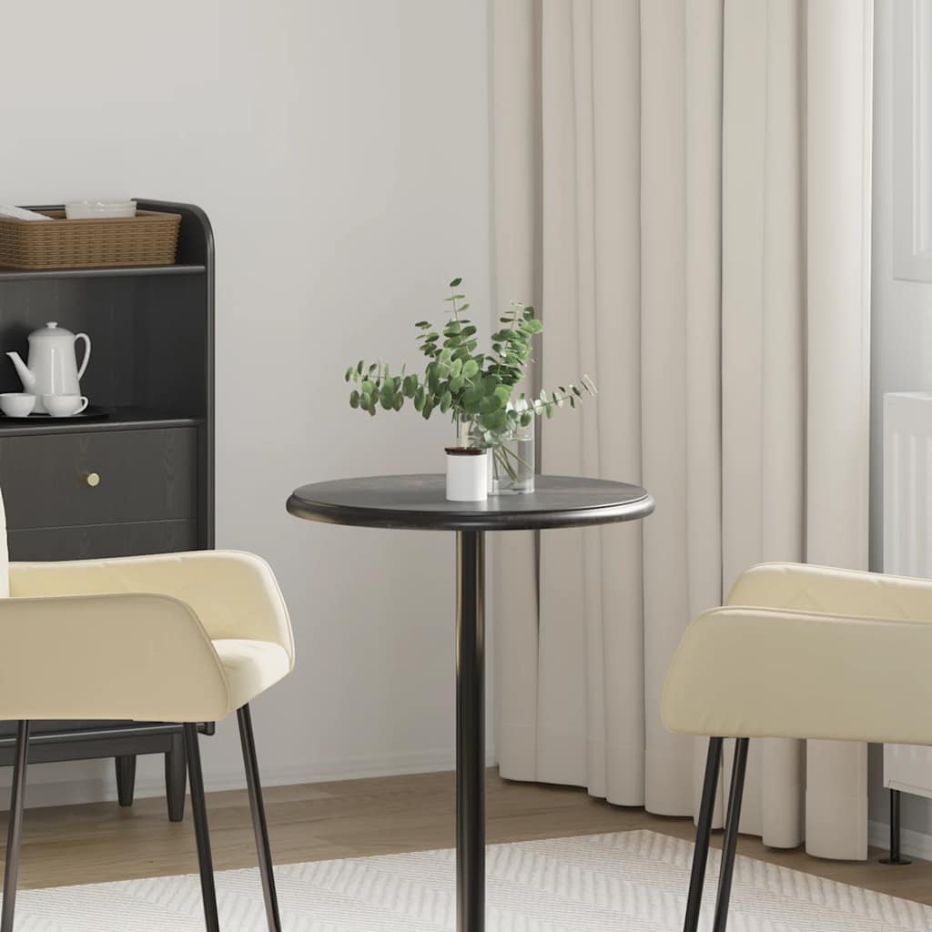 Dessus de table Noir Ø50x2,5 cm Marbre - XIOS