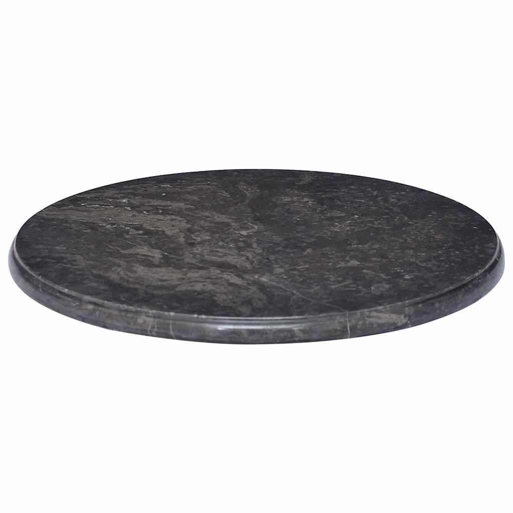 Dessus de table Noir Ø50x2,5 cm Marbre - XIOS