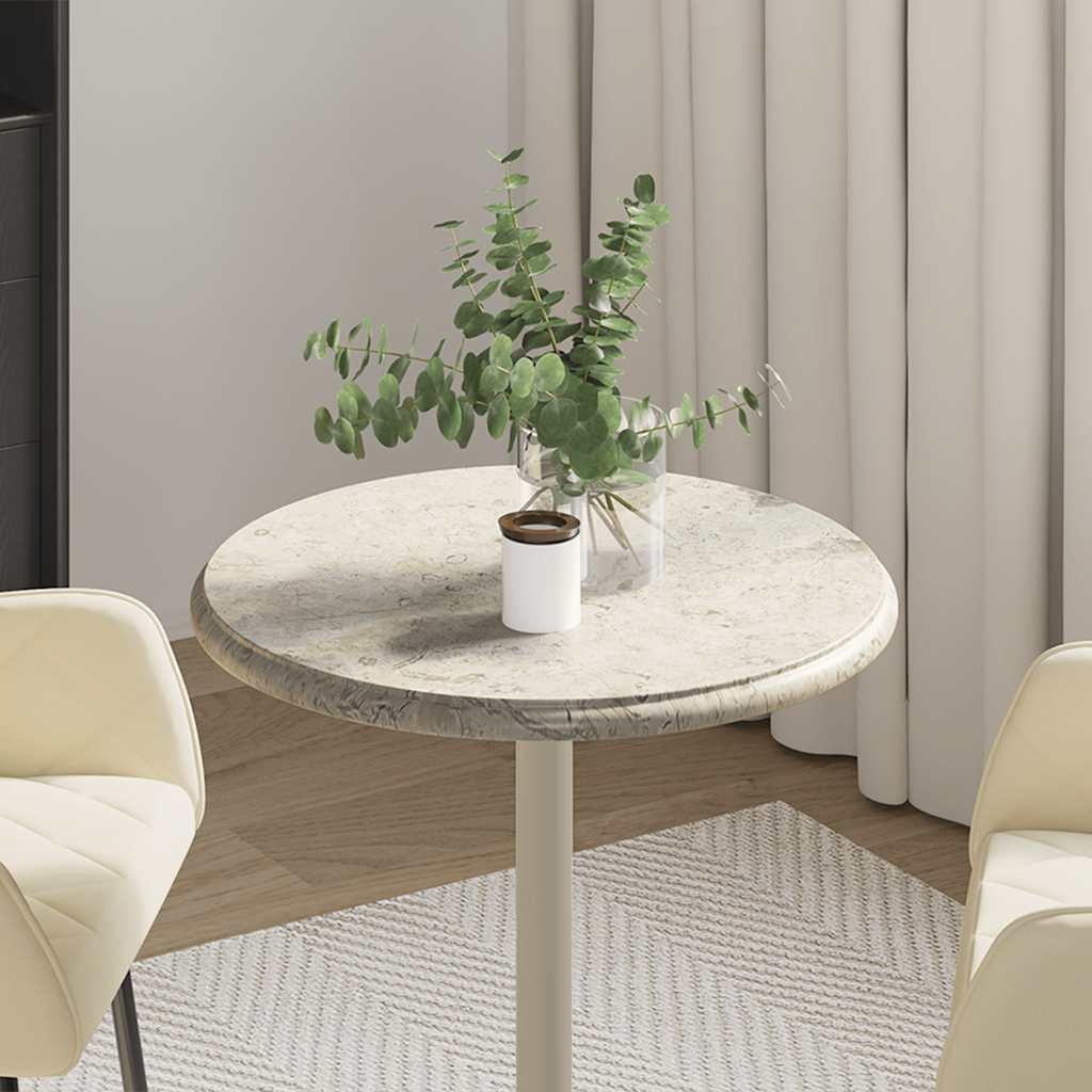 Dessus de table Gris Ø50x2,5 cm Marbre - XIOS