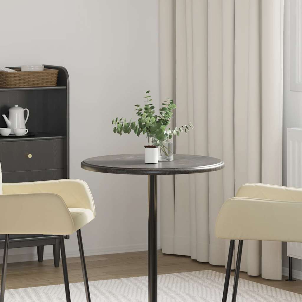Dessus de table Noir Ø60x2,5 cm Marbre - XIOS
