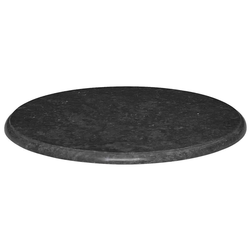 Dessus de table Noir Ø60x2,5 cm Marbre - XIOS