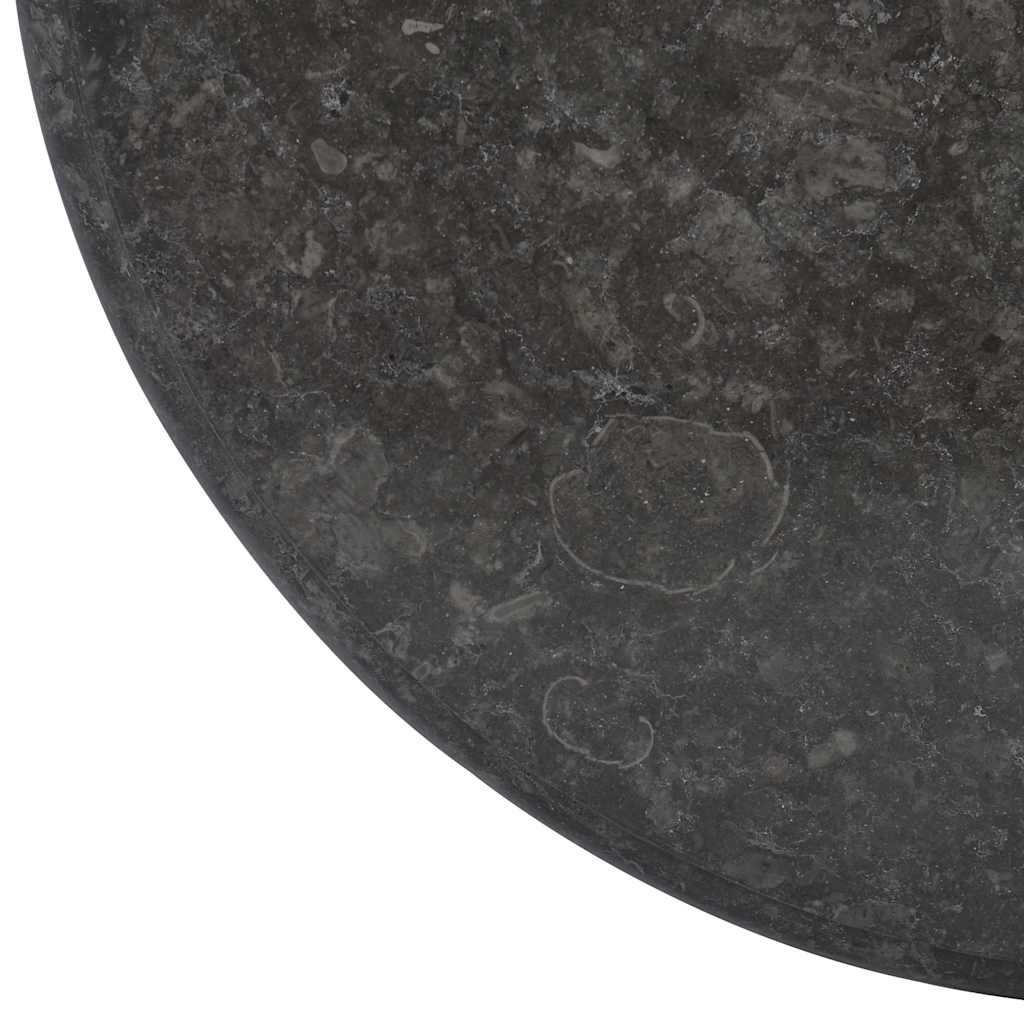 Dessus de table Noir Ø60x2,5 cm Marbre - XIOS