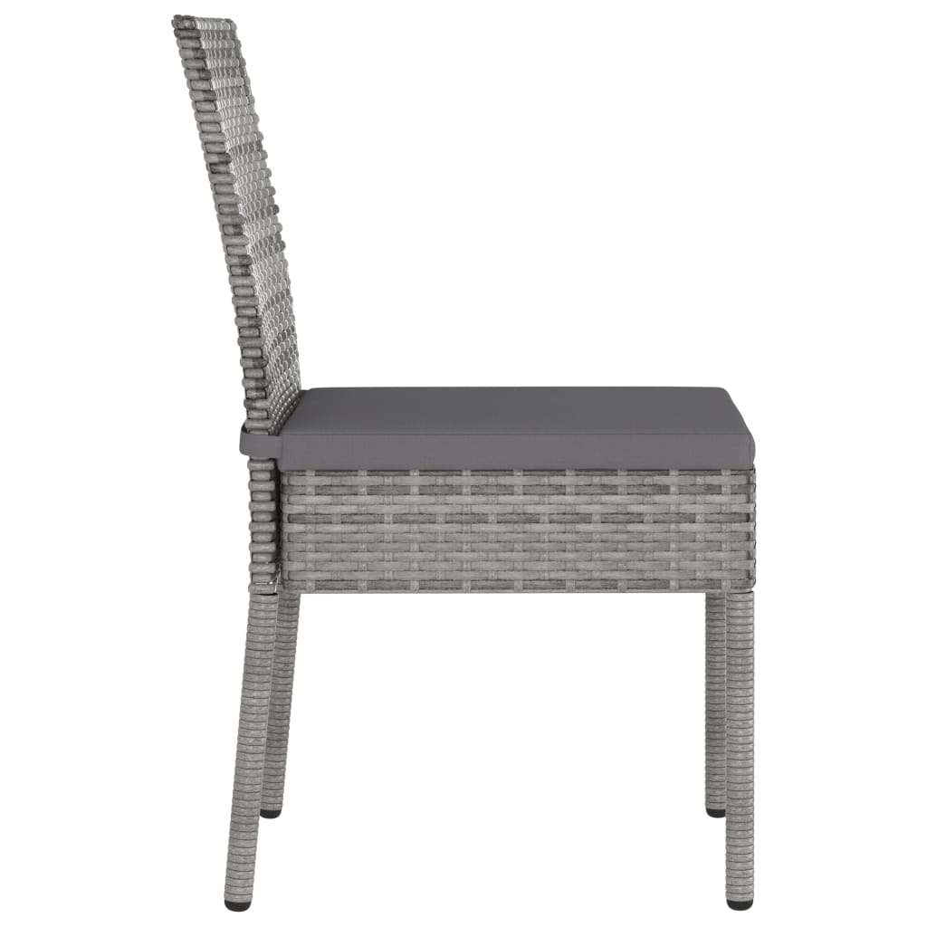 Ensemble à manger de jardin 7 pcs Résine tressée Gris