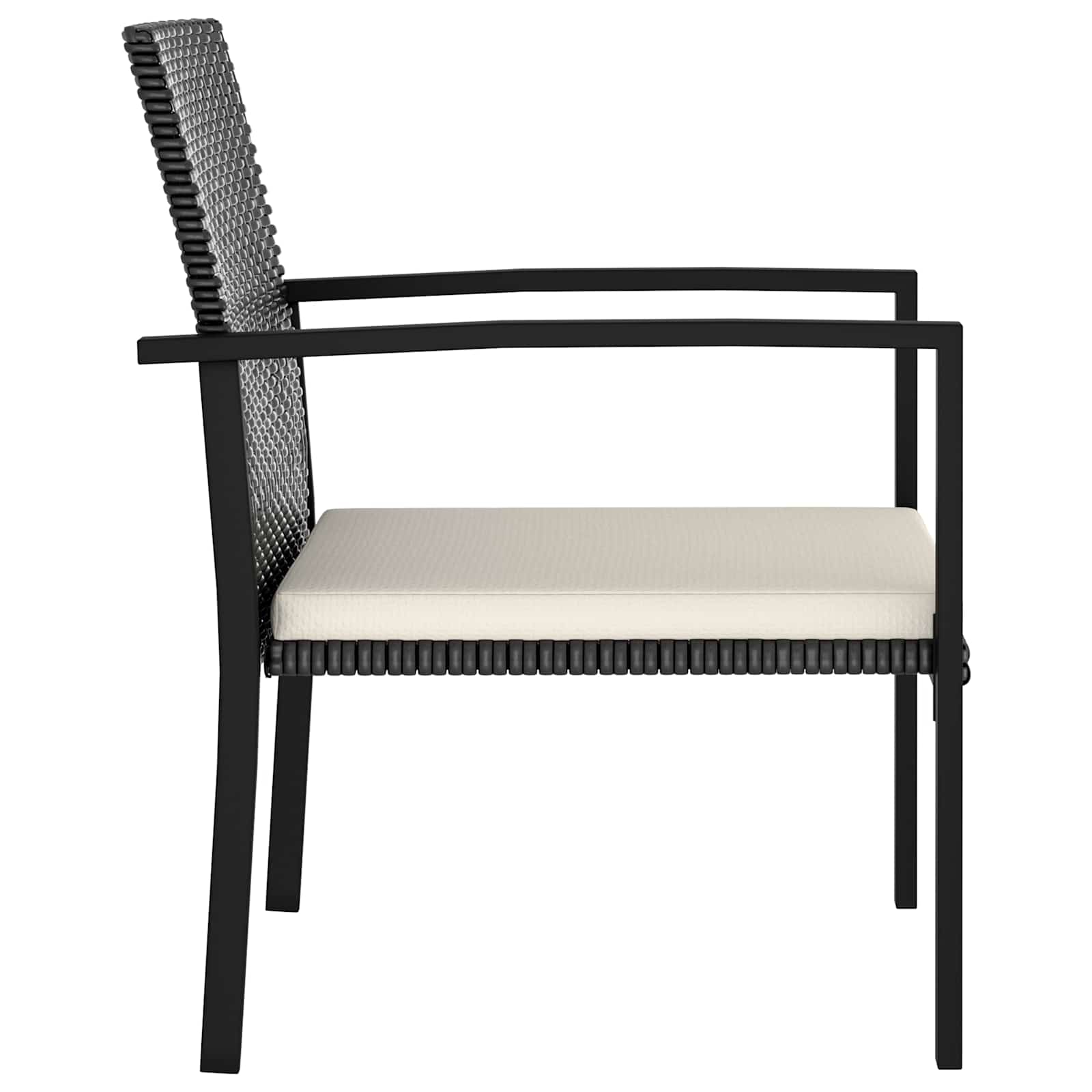 Ensemble de salle à manger de jardin 5 pcs Résine tressée Noir