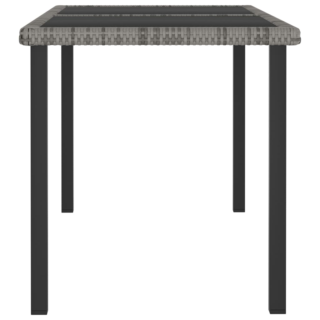 Ensemble à manger de jardin 7 pcs Résine tressée Gris
