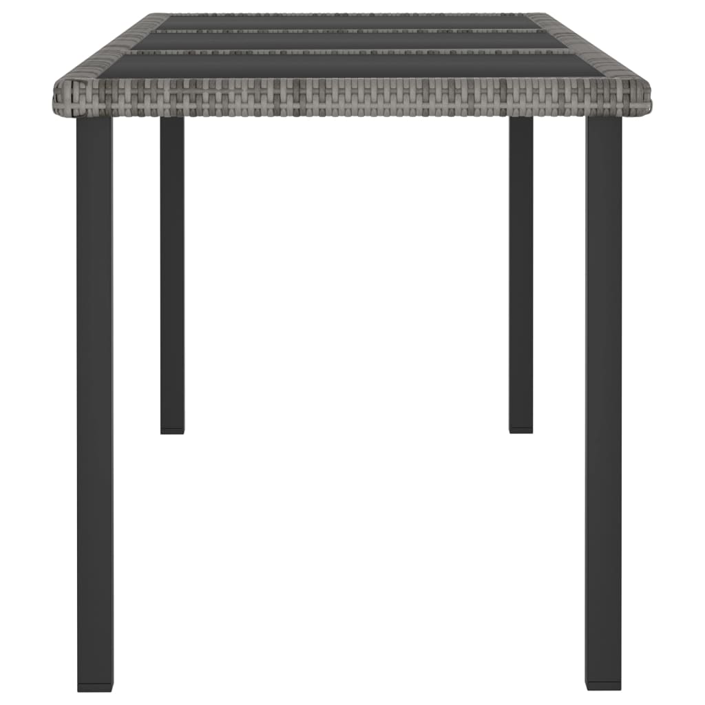 Ensemble à manger de jardin 9 pcs Résine tressée Gris