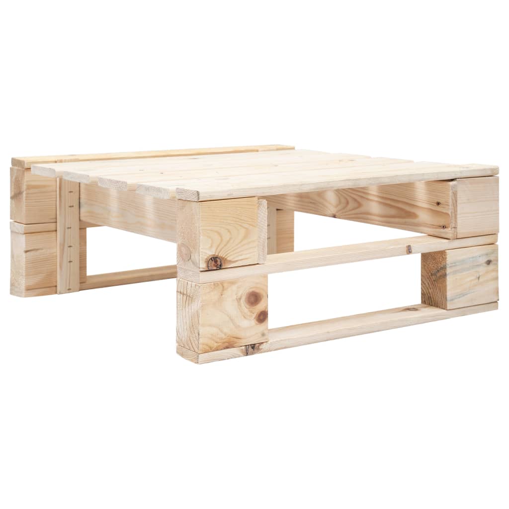 Salon de jardin palette 4pcs avec coussins Bois de pin imprégné
