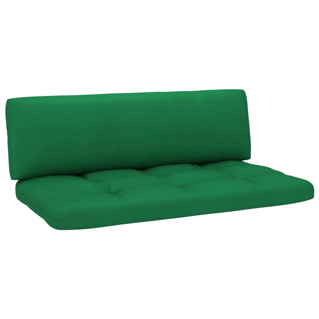 Salon de jardin palette 4pcs avec coussins Bois de pin imprégné