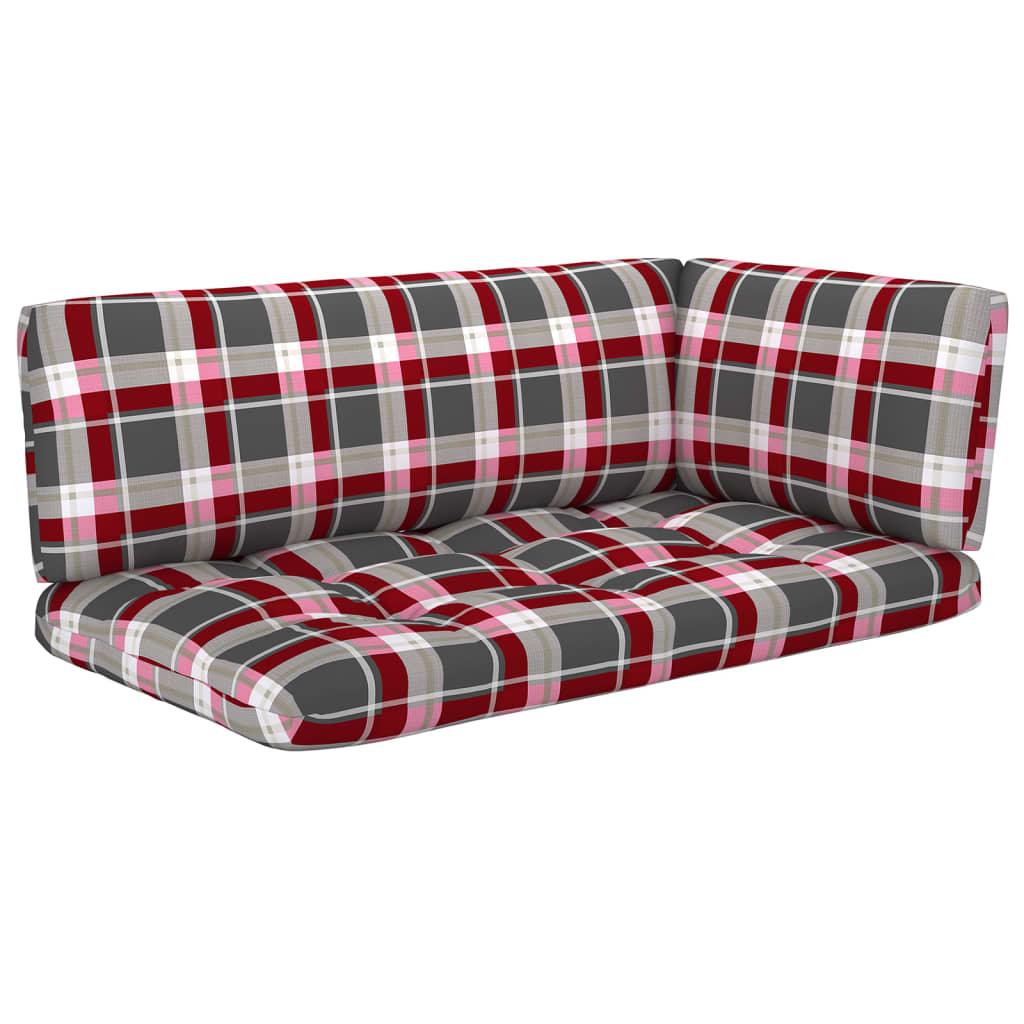 Salon de jardin palette 4pcs avec coussins Bois de pin imprégné