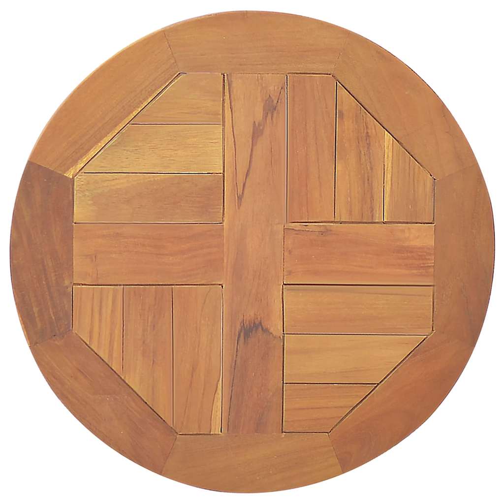Dessus de table Bois de teck solide Rond 2,5 cm 40 cm - XIOS