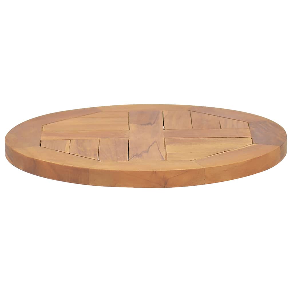 Dessus de table Bois de teck solide Rond 2,5 cm 40 cm - XIOS