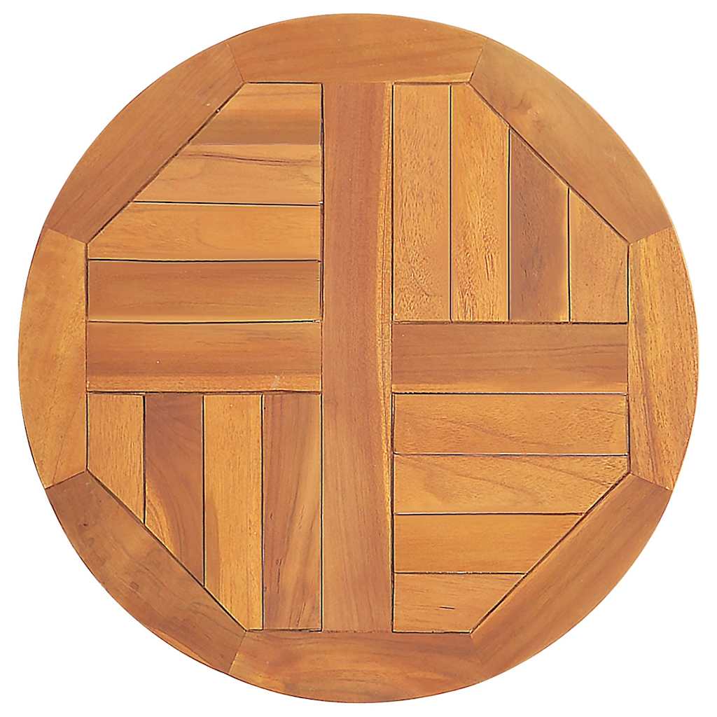 Dessus de table Bois de teck solide Rond 2,5 cm 50 cm - XIOS