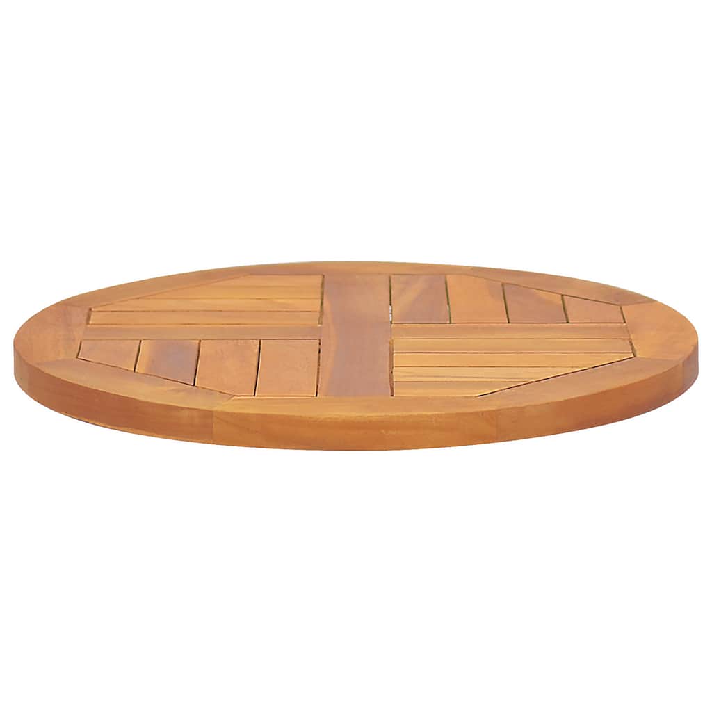 Dessus de table Bois de teck solide Rond 2,5 cm 50 cm - XIOS