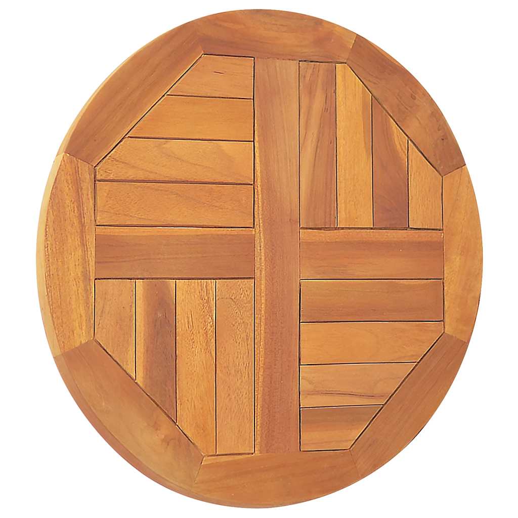 Dessus de table Bois de teck solide Rond 2,5 cm 50 cm - XIOS