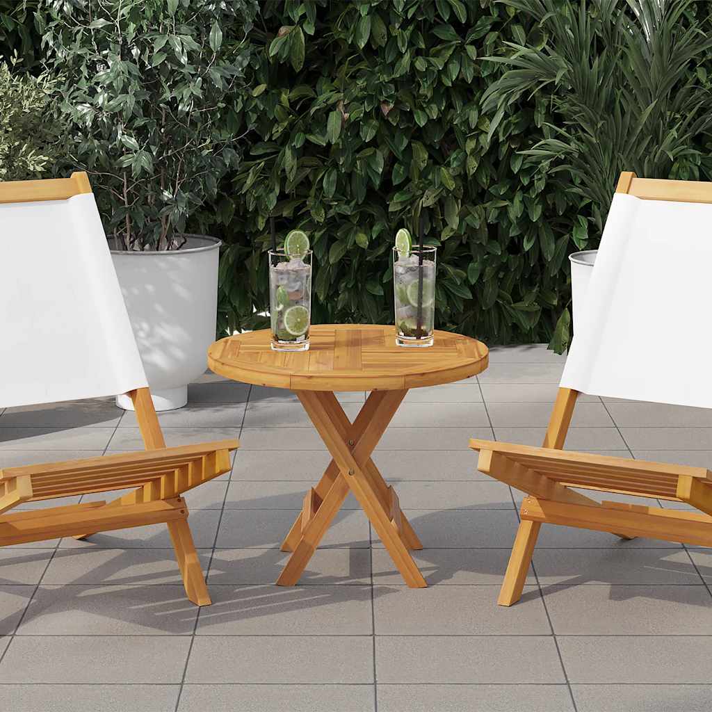 Dessus de table Bois de teck solide Rond 2,5 cm 50 cm - XIOS
