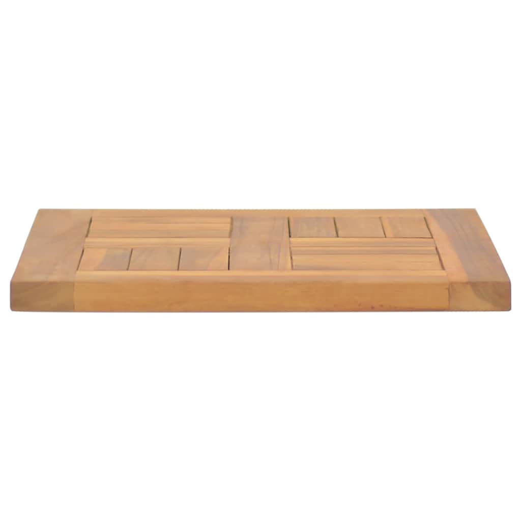 Dessus de table carré 40x40x2,5 cm Bois de teck massif - XIOS