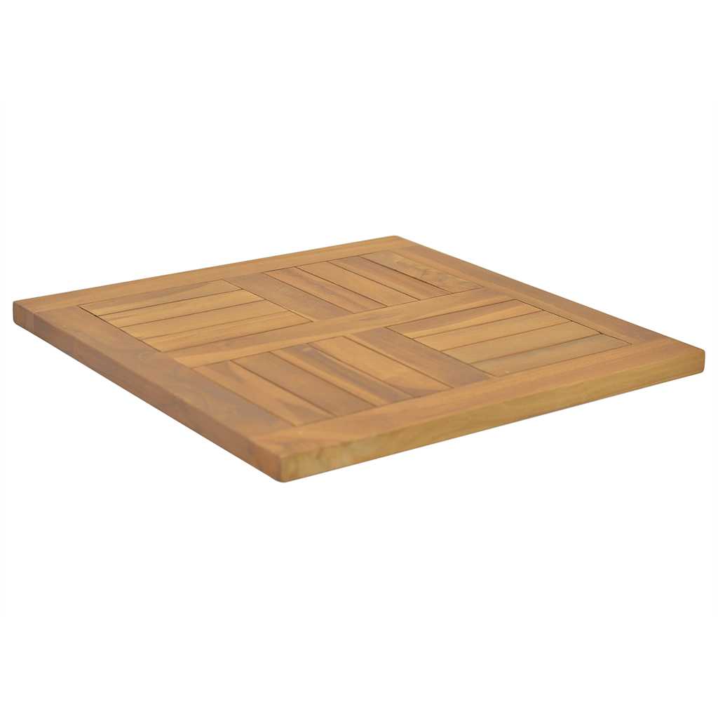 Dessus de table carré 50x50x2,5 cm Bois de teck massif - XIOS