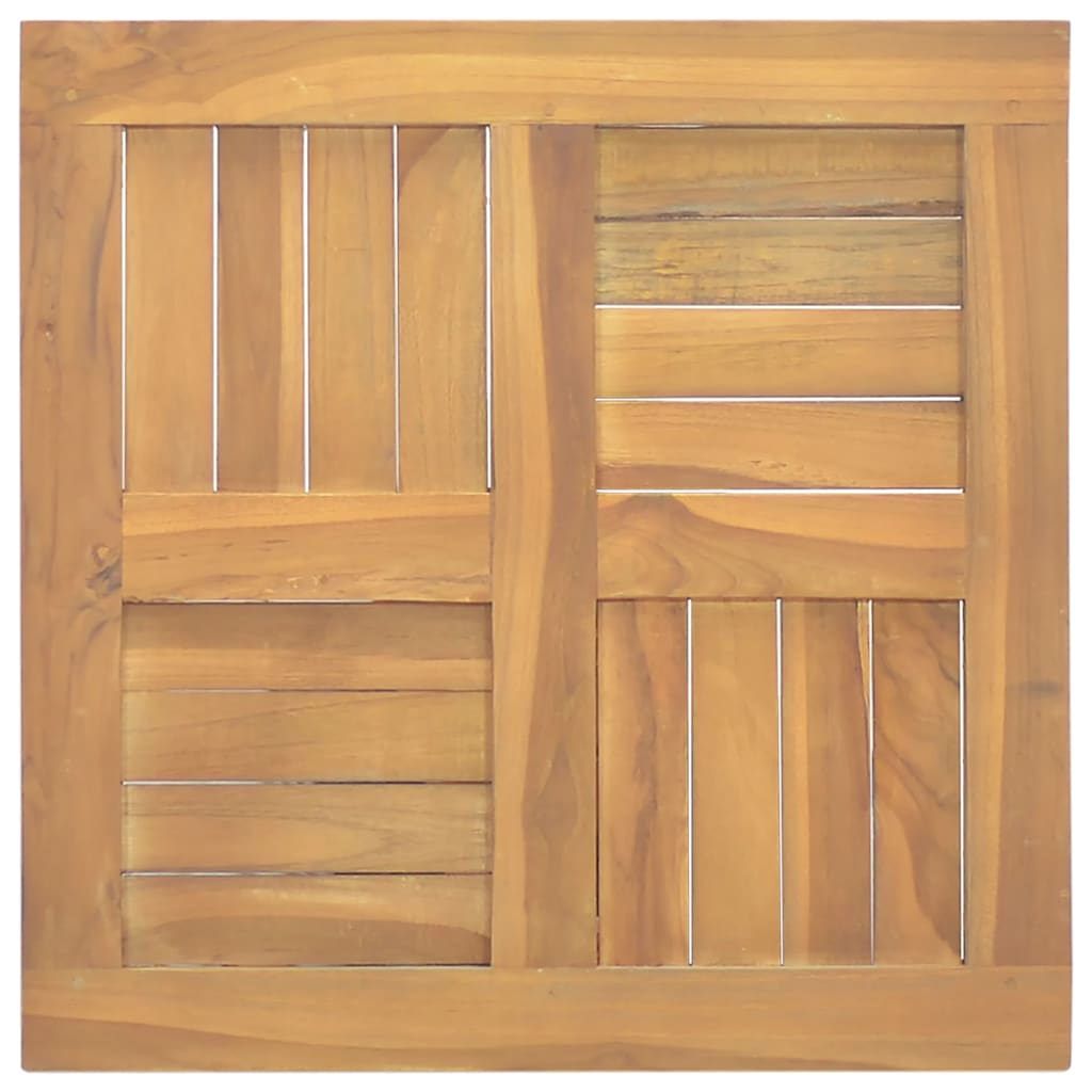 Dessus de table carré 50x50x2,5 cm Bois de teck massif - XIOS