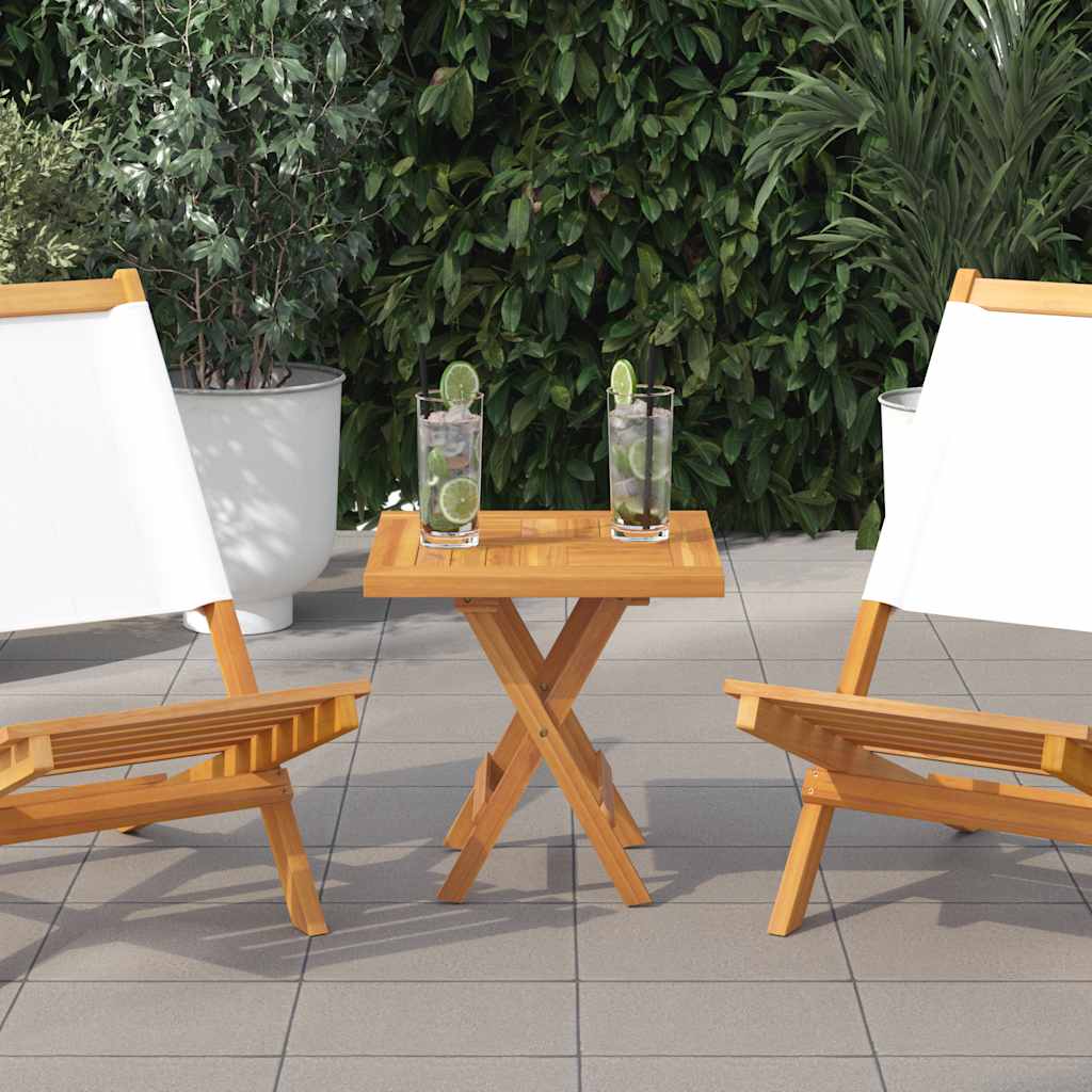 Dessus de table carré 50x50x2,5 cm Bois de teck massif - XIOS