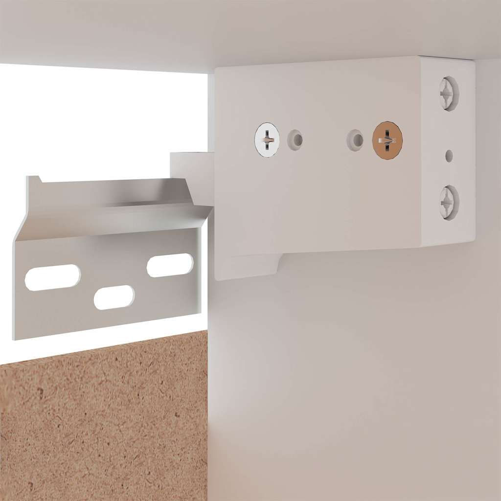 Ensemble de 4 meubles de cuisine "Lyon" en bois d'ingénierie blanc